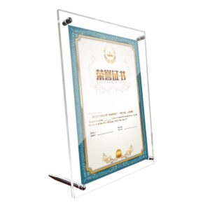 A4 Size Clear Acrylic Glass Certificate Document Display Frame for Pictures Waterproof Outdoor
