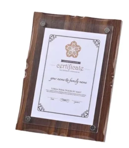 A4 Wooden Creative Customized Logo Graduation Certificate Diploma Picture Frame Tabletop Installation Waterproof