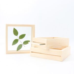 ACASA ARTO Modern A4 Double Sided Transparent Pine Wood Shadow Box Custom Logo Photo Hanging Frame Floating Glass Wall Art