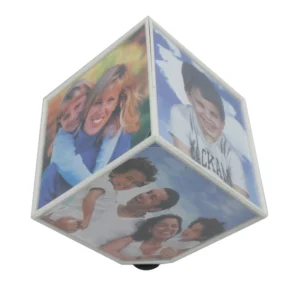 AIDARY Cube Design Picture Photo Frame Fashion Sublimation Plastic Snow Globe Glitter Mix Color Stylish Plastic Photo