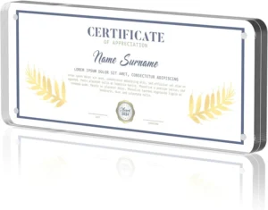 Acrylic 4×10 Inch Business License Frame Self Standing Clear Certificate Display Rack Thickened Holder