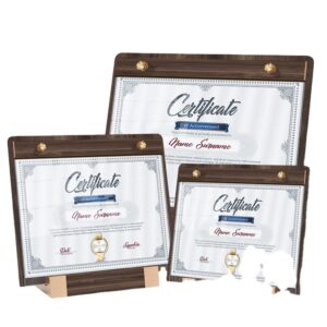 Acrylic Business License Frame Certificate Frames Wood Holder for Office Display