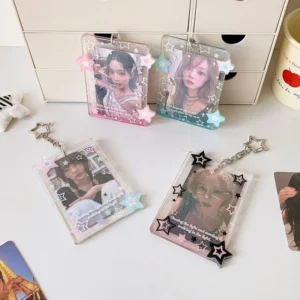 Acrylic Cartoon Photo Holder Photo Frame Card Display Stand Photocard Frame Card Sleeve Desktop Decoration