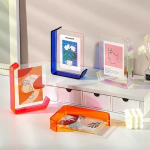Acrylic Double Sided DIY Transparent Light Luxury L Type Picture Frame INS Wind Display Poster Crystal Frame