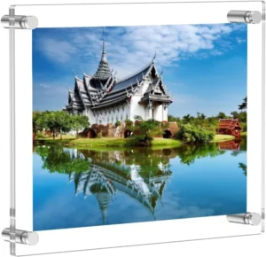 Acrylic Frame 8×10 Vertical Horizontal Wall Mount Clear Floating Photo Frames Customizable Size Color UV Silk Screen