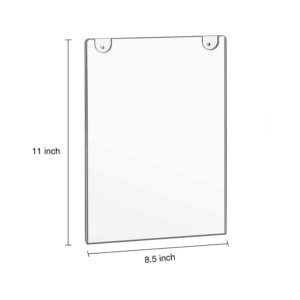 Acrylic Wall Rack Wall Mount Custom A4 A5 A6 Advertising Frame Floating Photo Frame Acrylic Sign Holder Price