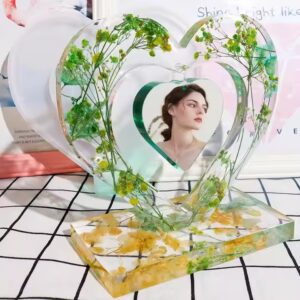 Adjustable Easy DIY Love Photo Frame Bracket Reusable Heart Shaped Hollow Silicone Mold Set Sillicon Features