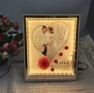 Africa Wedding Photo Frame With Led Light for Gift Magic Picture Frame Love Memory Shiny USB Power
