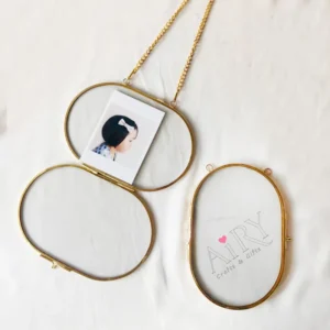 Airy Artisan Brass Eco Friendly Photo Frames Heirloom Wedding Display Geometric Glass Pressed Flower Birthday Party Mother’s Day