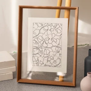 All Sizes Customized Color & Logo Tabletop Display Clear Natural Wood Photo Frame with Acrylic Home Decor