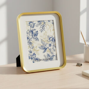 Aluminum Alloy Durable Vertical Photo Frame for Desk Glossy Home Office Decorative Art Modern Tabletop Display Stand Elegant