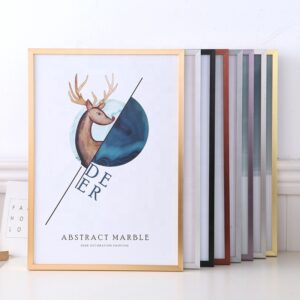 Aluminum Alloy Picture Frame Metal Brushed Hanging Wall Pendulum Minimalist Edge A3 Elevator Poster Advertising Frame