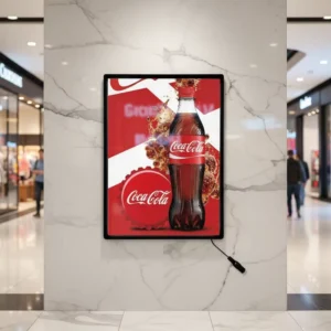 Aluminum Frame LED Photo Tempered Glass Lightbox Ultra thin Advertising Lighting Display Lamp Poster Stand Hanging
