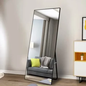 Aluminum Frame Large Floor Standing Full Length Mirror Decorative Wedding Style