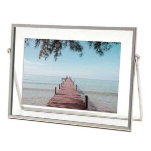 Aluminum Rectangle Photo Frame Horizontal Floating Glass Picture Frame for Wall Decor Home Livingroom Wedding Gift Use Photo