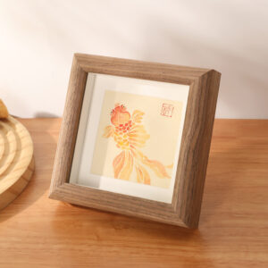 American Retro Style Mini Square Picture Poster Frame UV Printed Creative Oil Painting for Desk Table Decor and Gift