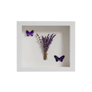 American and European Style Wood Memory Keepsake 3D LED Light Picture Frame Glass 3D Shadow Box with Flower Subject