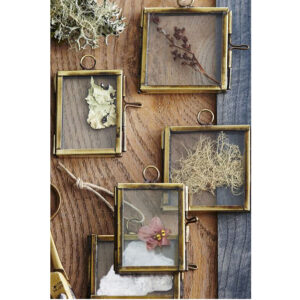 Antique Brass Glass Photo Frame Customized Size Transparent Glass Golden Photo Frame Hanging Wall Decorate