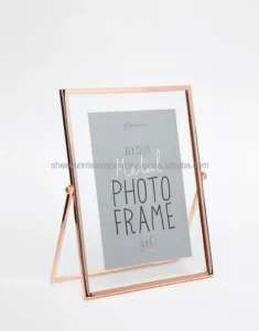 Antique Gold Vintage Style Brass and Glass Metal Floating Desk Gold Certificate Frame Fancy Photo Frame Home for Home