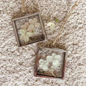 Antique Silver Finished Glass and Metal Photo Frame Square Shape Home Living Room Decor