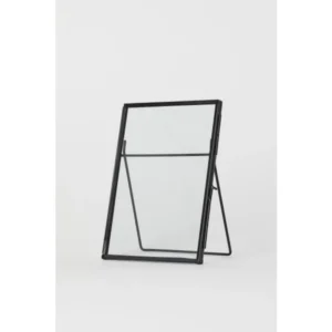 Attractive Design Black Aluminium Floating Glass Photo Frame Tabletop Desk Picture Frame For Home Decor Display