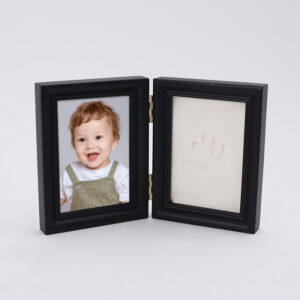 Baby DIY Letterpress Printing Wood Photo Frame Modern Design Waterproof Hand Footprint Souvenir Newborn Full Moon Hundred Days