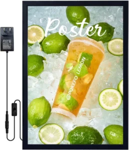 Backlit Picture Frame Aluminum Advertising Acrylic LED Movie Poster Frames Light Box for Cafe Bar Illuminated Menu Display
