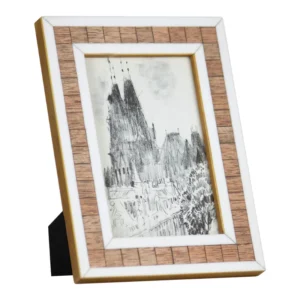 Best Quality Double Colour Resin Photo Frame Wood and Metal Decorative Home Decor Excellent Price Factory Direct