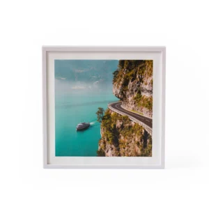 Best Selling 8X8 Inch White ABS Plastic Photo Frame Wall Art Plastic Square Plastic Photo Tiles