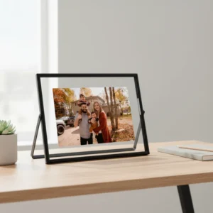Black Floating Frame 6×8 Horizontal Picture Sizes 5×7 4×6 3×5 Tabletop Shelf Photo Frames Gift for Festival Wedding