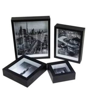 Black MDF Modern Shadow Box Photo Frame Animal Flower Landscape Design Christmas Gift Custom Sizes Sturdy & Durable