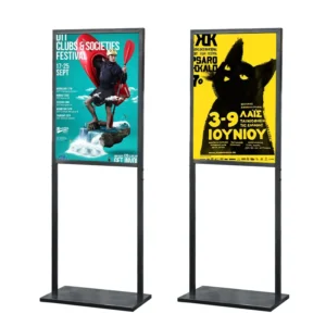 Black Poster Display Stand Picture Frame Floor Stand