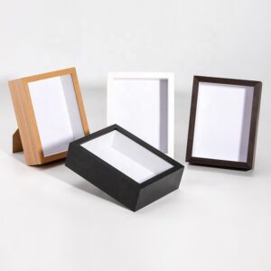 Black White Walnut MDF 8×8 8×10 10×10 16×16 Inch A4 Decoration Art Picture Photo Frame Deep 3D Shadow Box Frame With Plexiglass
