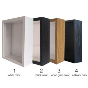 Black White Wood Grain Color 3″ 6″ 8″ 10″ 11″ A4 3D Shadow Box Frame MDF Wooden Photo Picture Frame with 1.5cm 3cm 5cm Depth