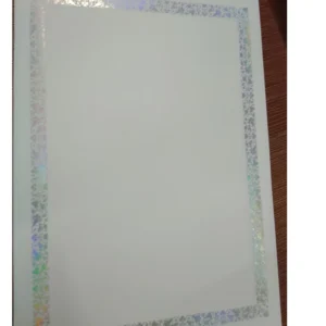 Blank Certificate Frame Silver Glitter Design Border Certificate
