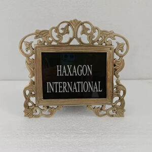 Brass & Glass Eco Friendly Customizable Photo Frame with Decorative Floating Design for Tabletop