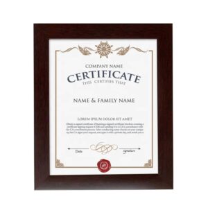 Brown Wood Crafts Photo Frame Certificate Diploma A4 Certification Ps Photo Frame