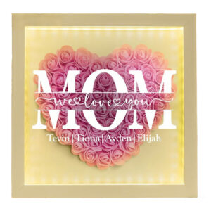 Bulk Grandmother Mother Day Gifts 8 X 8 Flower Frame Shadow Wood Box with Light