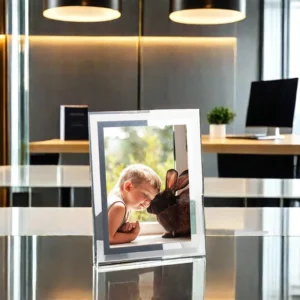 CHINEE A4 A5 6 Inch 7 Inch Hanging Glass Photo Frame Business License and Certificate Crystal Frame for Table Decorative Use