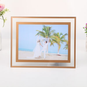 CHINEE Crystal Glass Photo Frame Wedding Certificate Display Stand (Multiple Sizes)