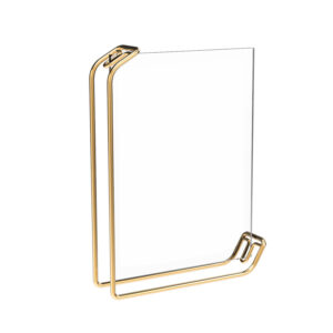 CHINEE Gold Metal Photo Frame Tabletop Double Sided Display Horizontal and Vertical Scandinavian Geometric 6 7 Inch Glass Photo Frame