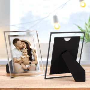 CHINEE Gold Silver Crystal Picture Frame A4 4×6 Glass Photo Frame Customize Crystal Modern Best Glass A4 Picture Photo Frames