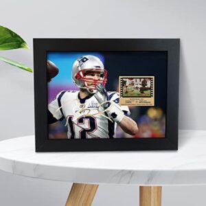 CHINEE Sport Fans Gifts Signed Wooden Framed Photo Art Decor with 1x35mm Memorabilia Film Display Cool Collectible Gifts for Fans