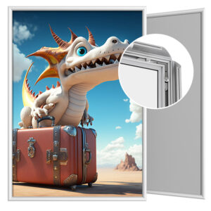 CYDISPLAY 25mm A0 Silver Aluminum Snap Frame Poster Frames Eco Friendly & Durable Wall Mounted Quick Change Movie Frames