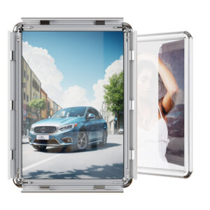 CYDISPLAY A0 Size Silver Durable Eco Friendly Snap Frame Poster Frames 20mm Corners Wall Mounted Aluminium Advertising Boards