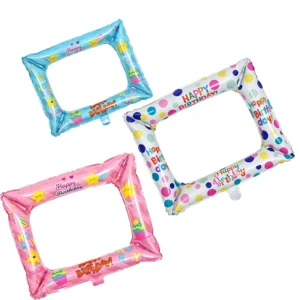 CYmylar Global DIY Photo Frame Balloons for Birthday Party Decorations Foil Balloons for Graduation Photos Birthday Weddings