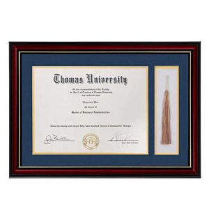 Certificate Frame A4 Document Multi color Graduation Diploma Frame Wood A4 Certificate With Glass and 5 Kinds of Mats