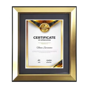 Certificate Frame Document Graduation Diploma Wooden Frame Custom Size for Wall Decor
