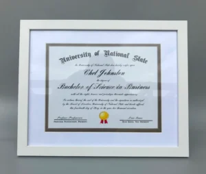 Certificate Frame Mat White Picture Frame 11×14″ Frame with 8.5×11″ Document