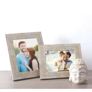 Classic Handmade Modern Wooden Vertical Photo Frame with Smooth Finish for Living Room Bedroom Wall